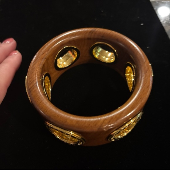 Coach Wooden Bracelet with Gold Accents - Picture 6 of 6